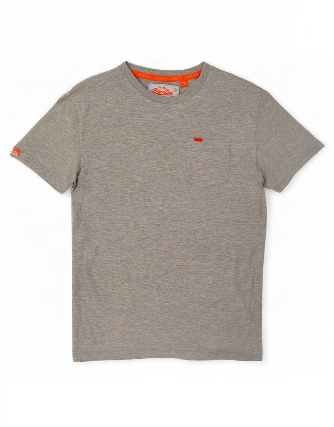 Superdry Herren T-Shirt Top XS Grau gefleckte Baumwolle