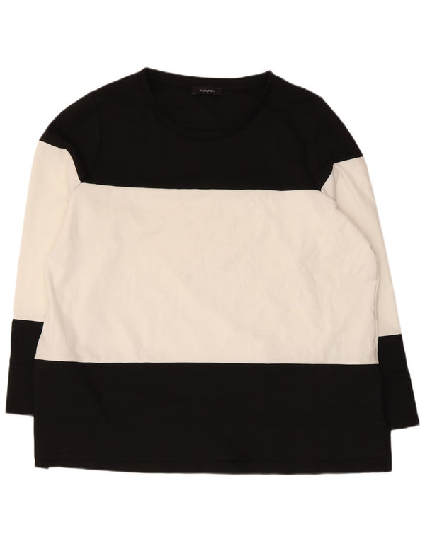 Marks & Spencer Damen Autograph Top Langarm UK 22 3XL Schwarz