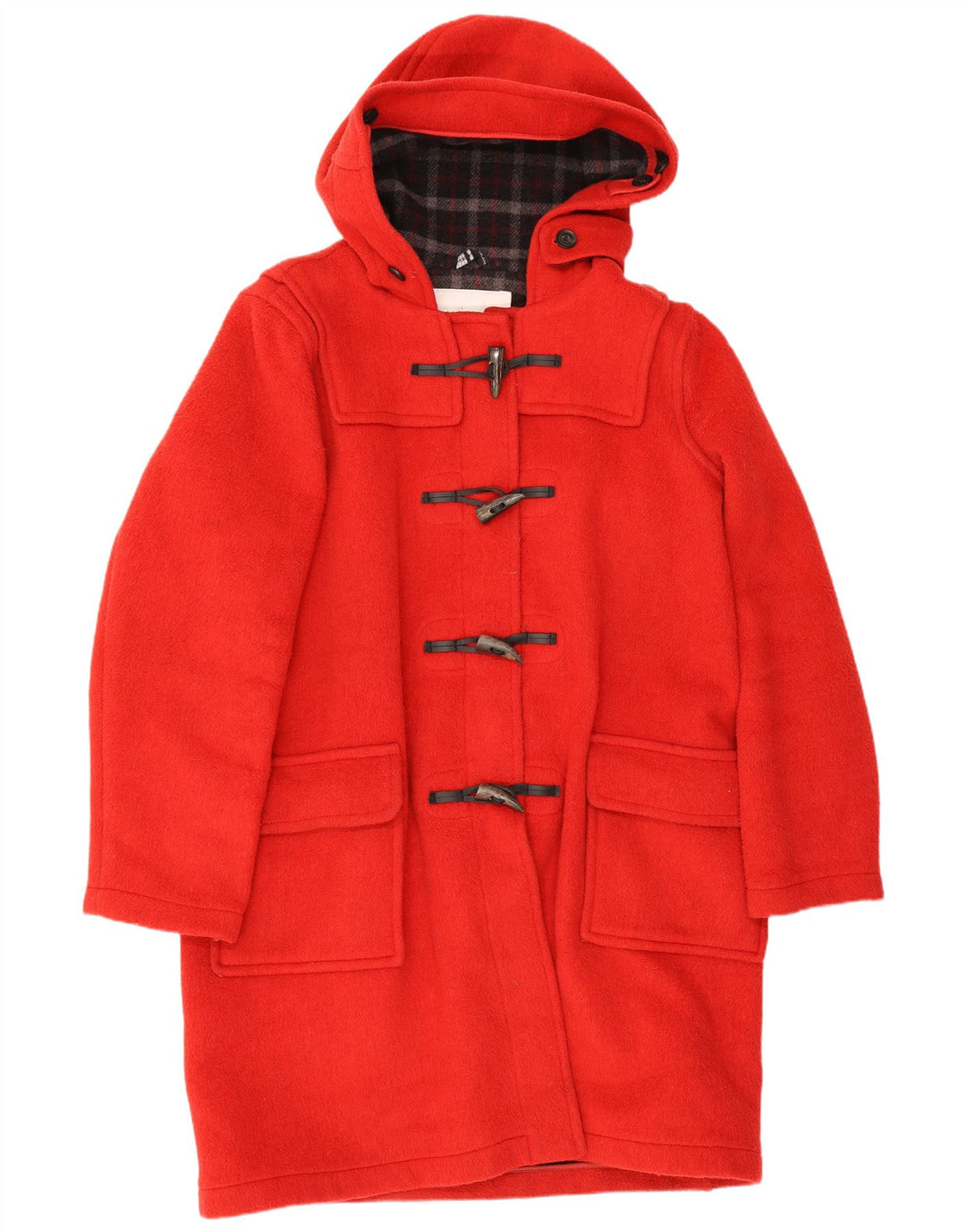 MONTGOMERY Damen-Dufflecoat mit Kapuze, UK 16, große rote Wolle