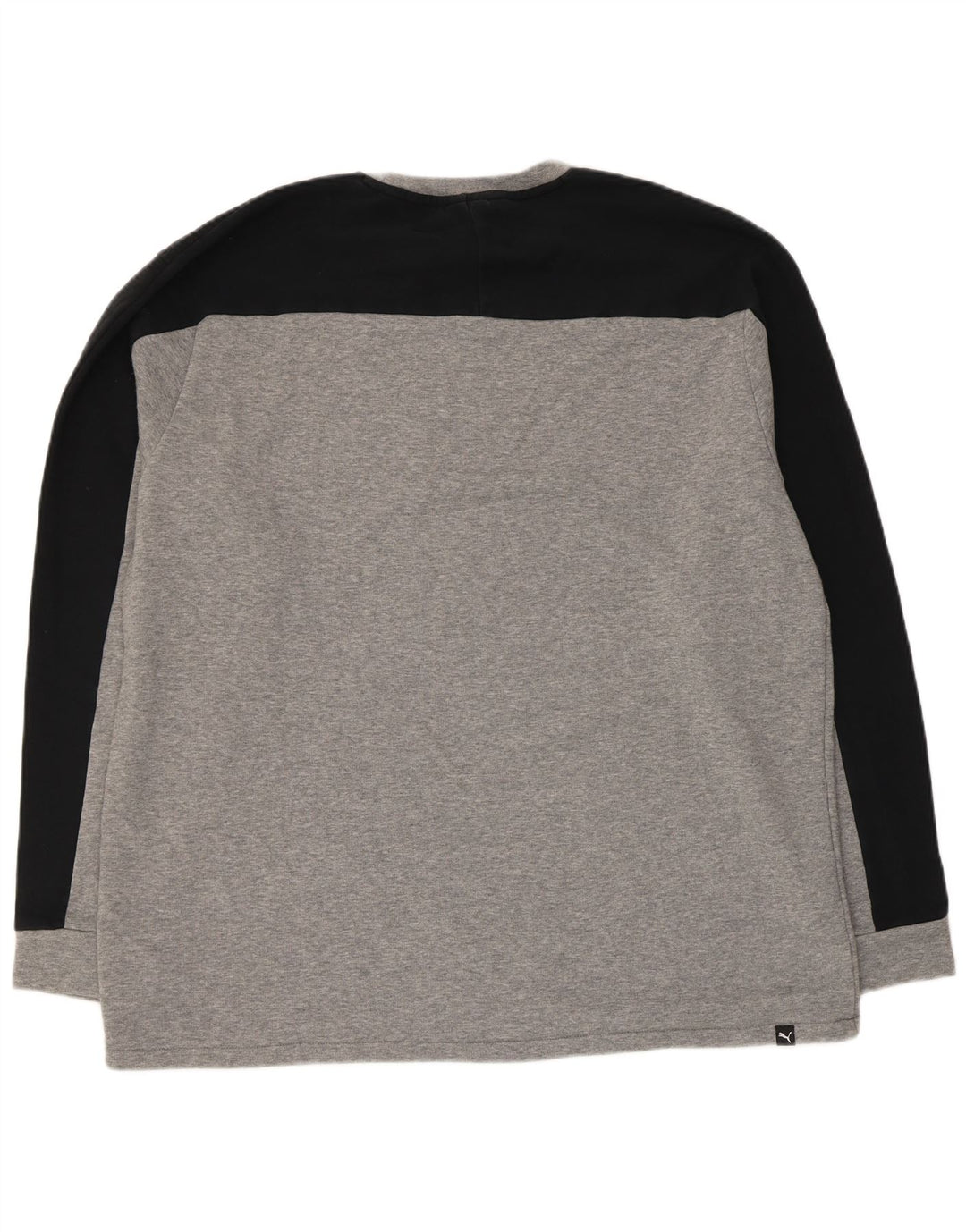 Puma Herren Graphic Sweatshirt Pullover XL Grau Colourblock Baumwolle