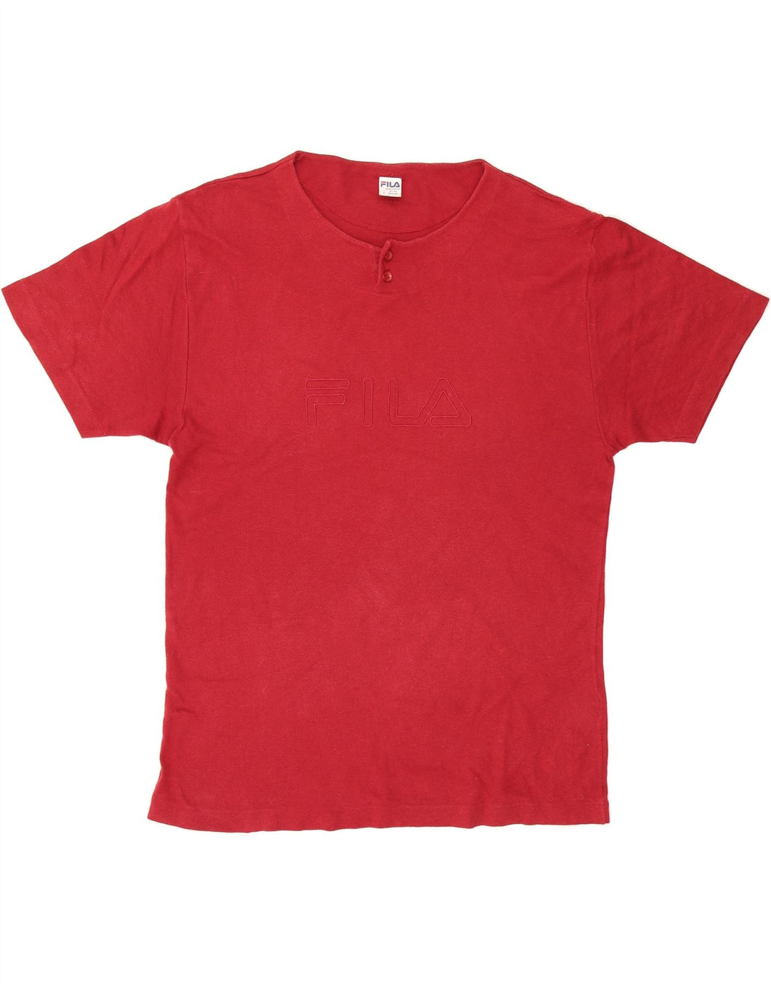 FILA Mens Graphic T-Shirt Top Medium Red Cotton Vintage Fila and Second-Hand Fila from Messina Hembry 