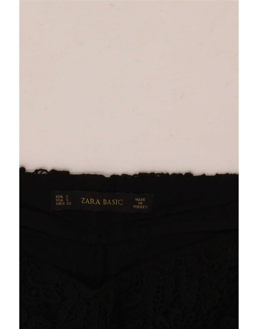 Zara Damen Casual Shorts Small W26 Schwarz geblümt