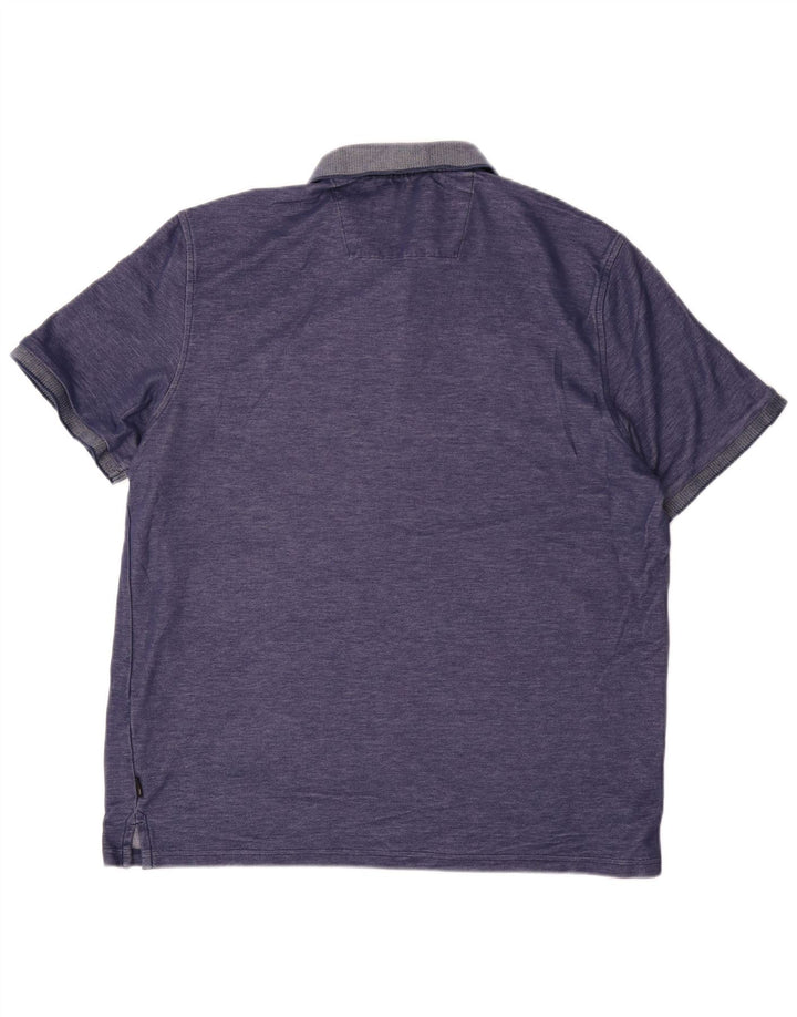 CALVIN KLEIN Herren Poloshirt Große blaue Baumwolle