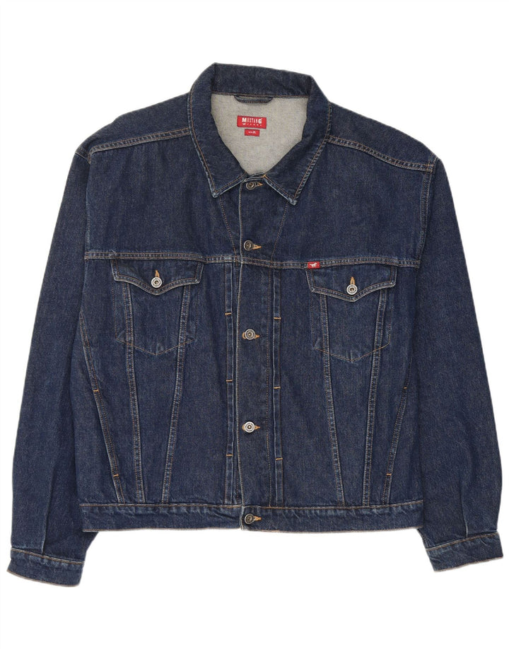 Mustang Herren Jeansjacke UK 42 XL Marineblau Baumwolle