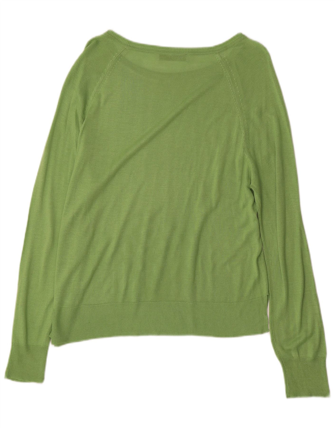 Zara Damen-Pullover mit U-Boot-Ausschnitt, Gr. 14, Mittelgrün