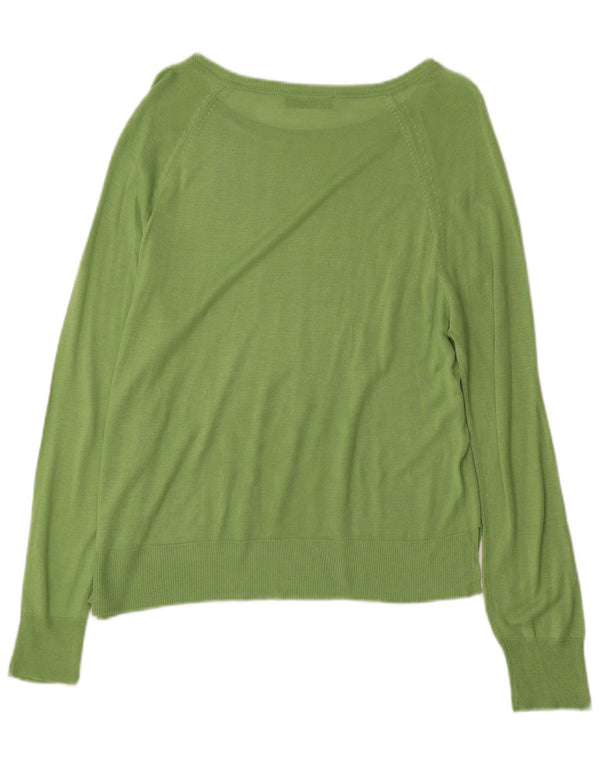 Zara Damen-Pullover mit U-Boot-Ausschnitt, Gr. 14, Mittelgrün