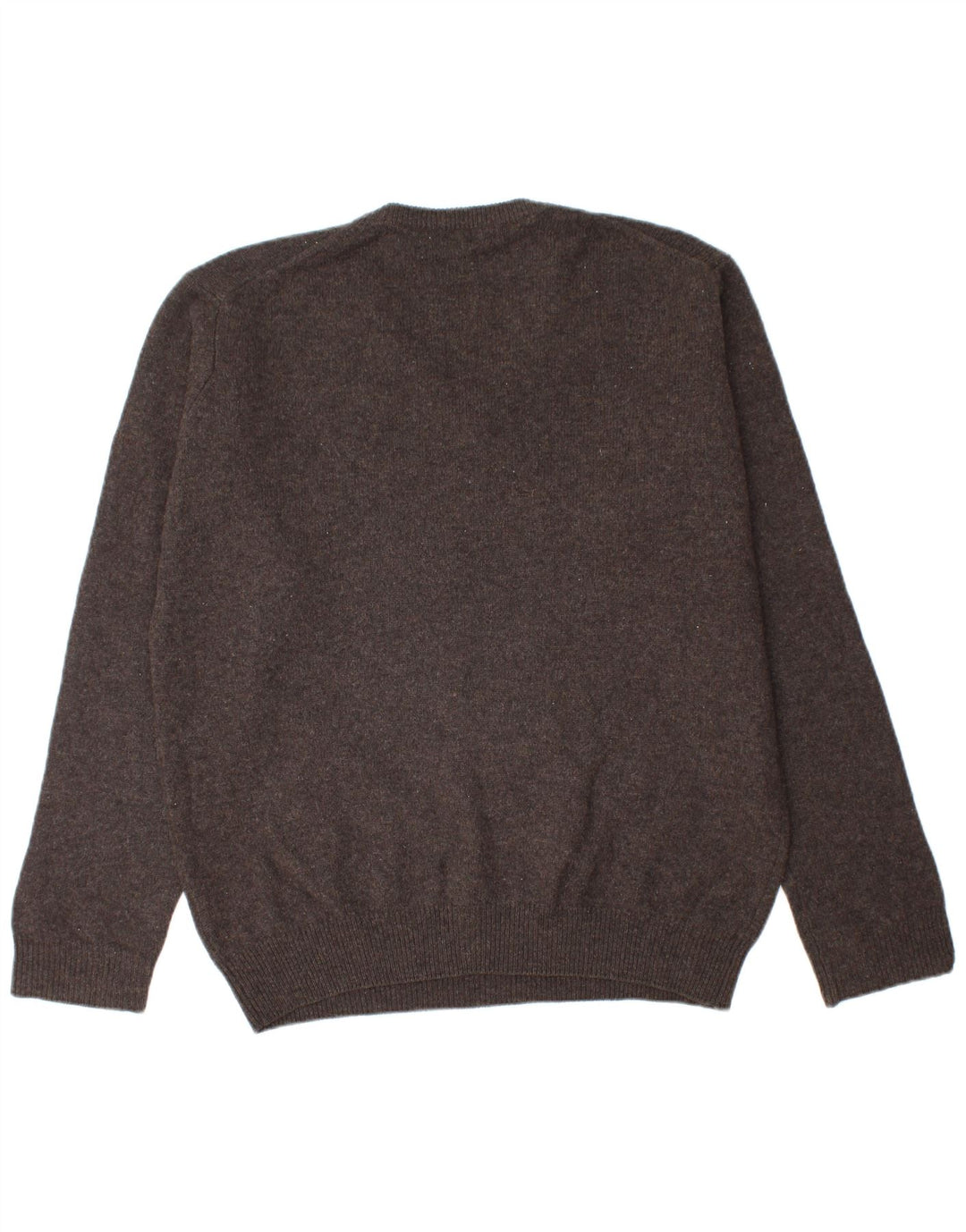James Pringle Herren-Pullover mit V-Ausschnitt, große braune Lammwolle