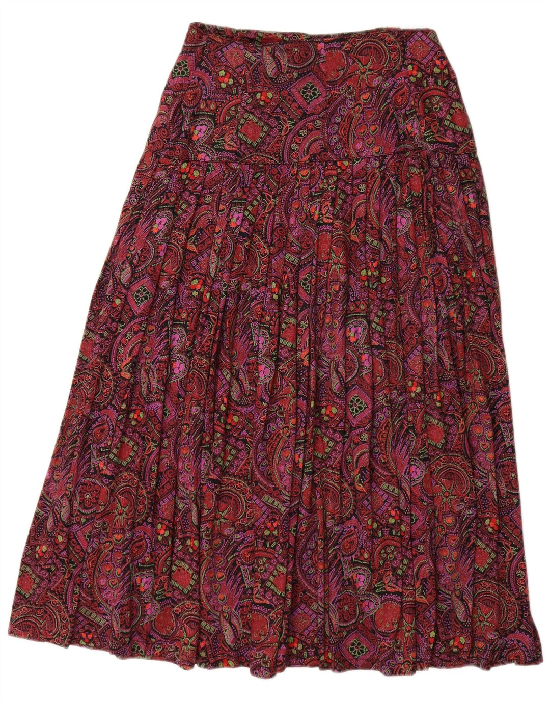 Vintage Damen Faltenrock W26 Kleines mehrfarbiges Paisley