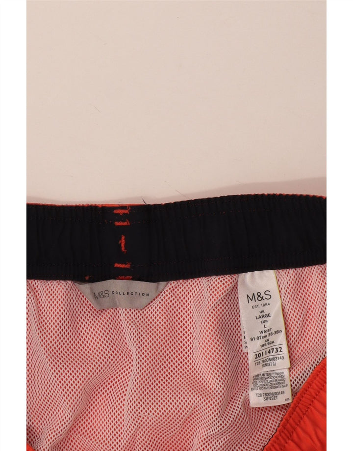 Marks & Spencer Herren-Badeshorts, groß, orange, Polyester