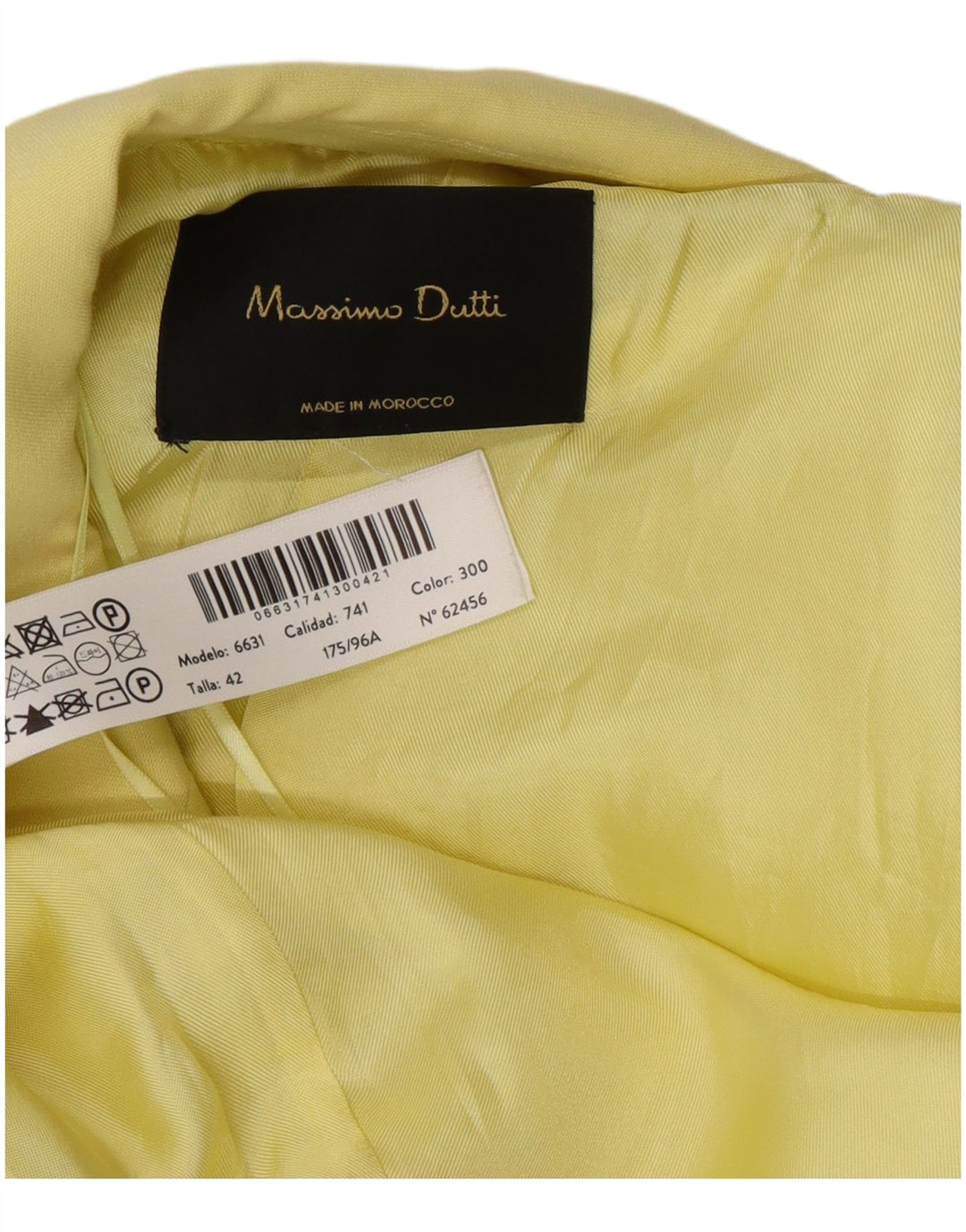 Massimo Dutti Damenmantel EU 42 Große gelbe Viskose