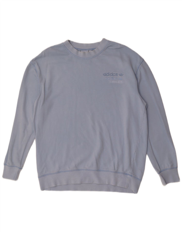 Adidas Herren Sweatshirt Pullover große blaue Baumwolle