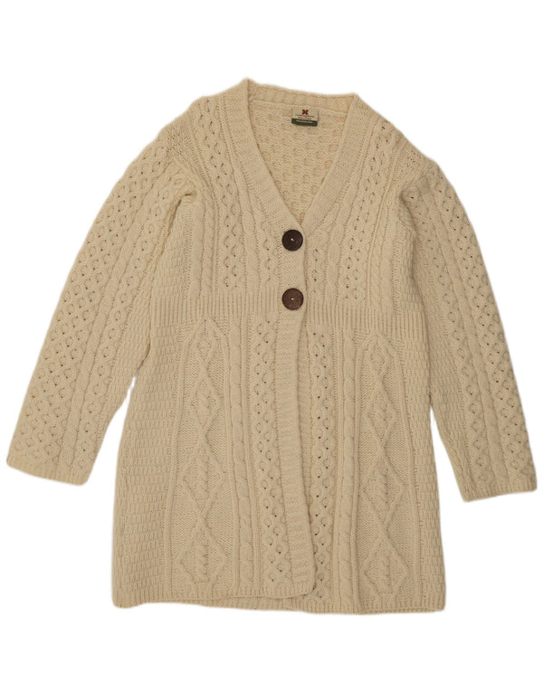 Carraig Donn Damen Longline-Cardigan-Pullover UK 18 XL Off White