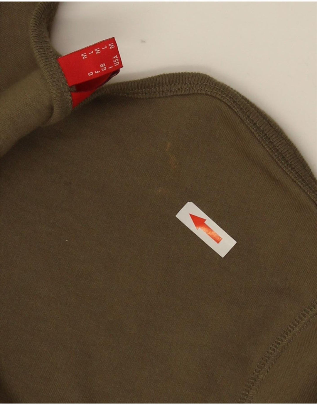 Esprit Damen Crop Graphic Top Langarm UK 14 Mittelgrüne Baumwolle