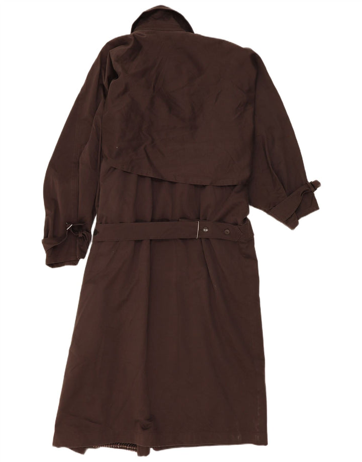 Escada Damen-Trenchcoat in Übergröße, EU 38, mittelbraune Baumwolle