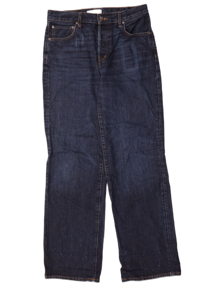 Zara Damen Straight Jeans EU 40 Medium W30 L33 Blaue Baumwolle