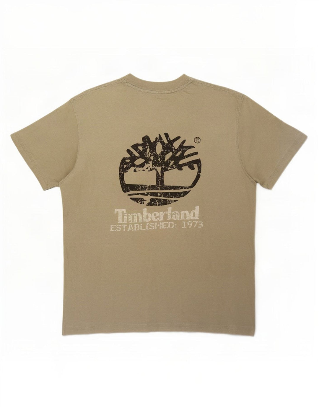 Timberland Herren-T-Shirt mit Grafik, Größe S, Khaki, Baumwolle