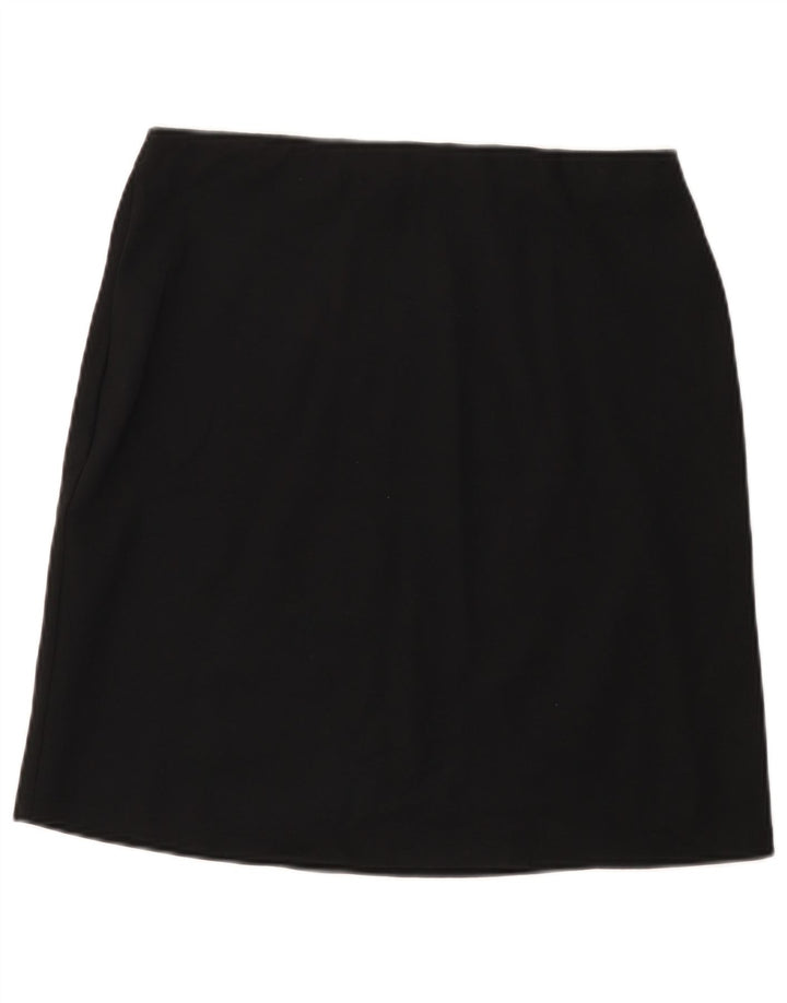 Marks & Spencer Damen Minirock UK 12 Medium W32 Schwarze Viskose
