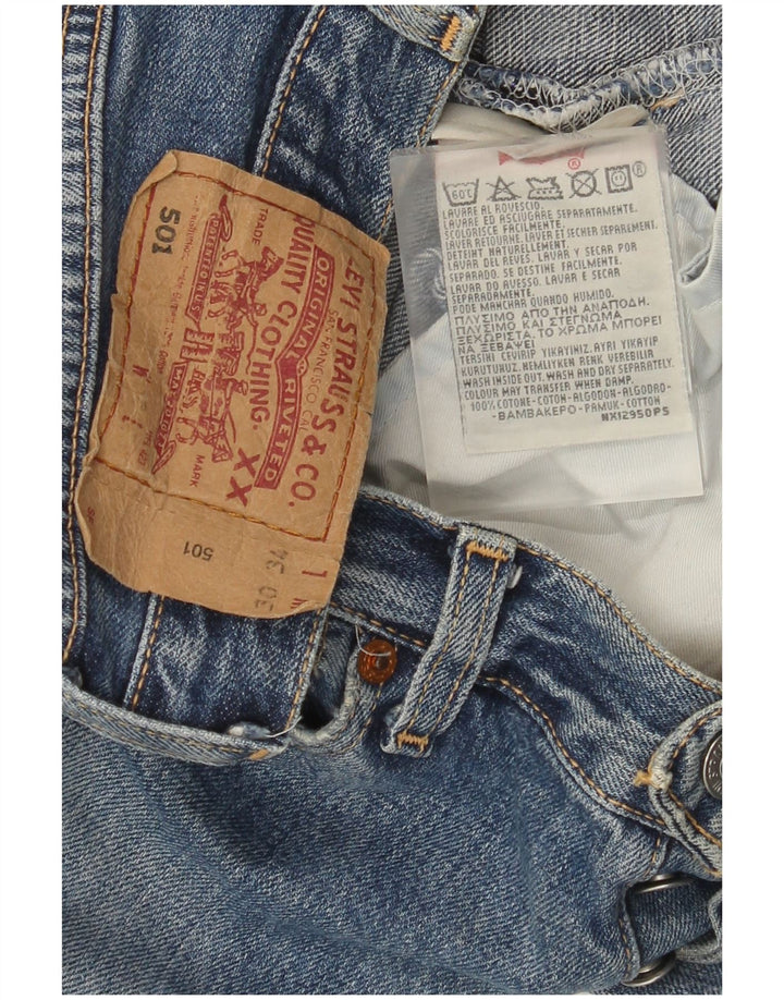 Levi's Damen 501 Straight Jeans W30 L30 Blaue Baumwolle