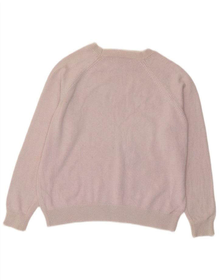 Marks & Spencer Damen Bootsausschnitt Pullover UK 14 Mittel Rosa Baumwolle
