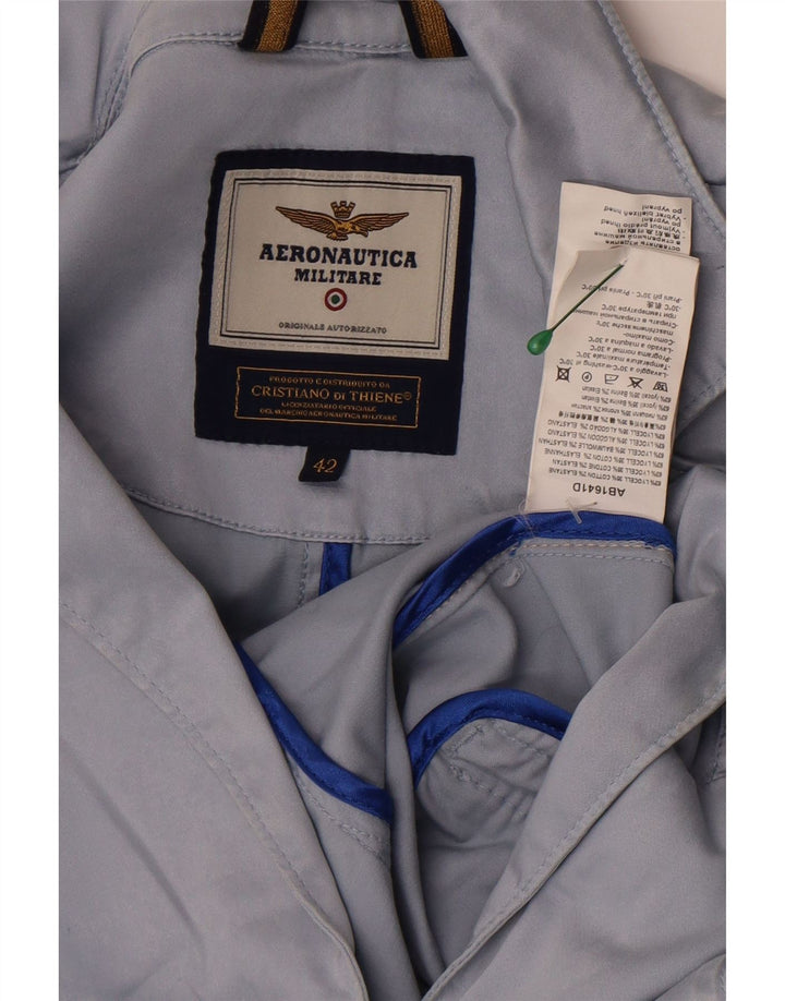 Aeronautica Militare Damen 2-Knopf-Blazerjacke IT 42 Mittelblau