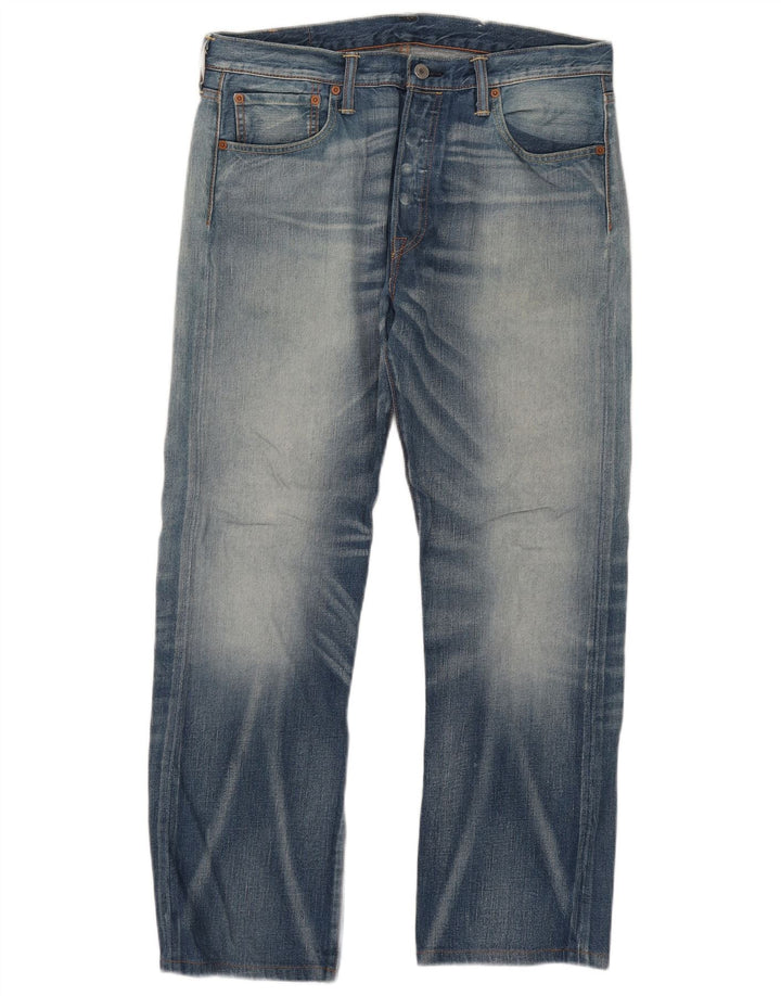 Levi's Herren 501 Straight Jeans W34 L28 Blaue Baumwolle