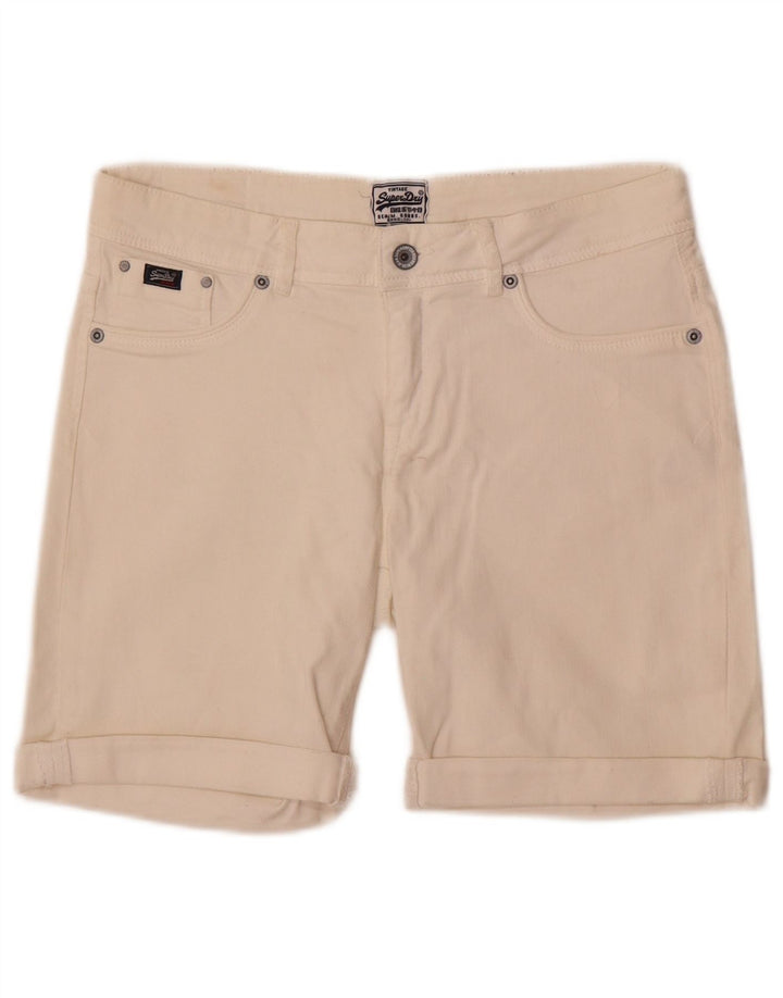 Superdry Freizeitshorts für Damen, W30, mittelweiße Baumwolle