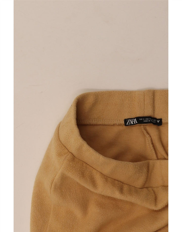 ZARA Damen Trainingshose UK 8 Small Beige