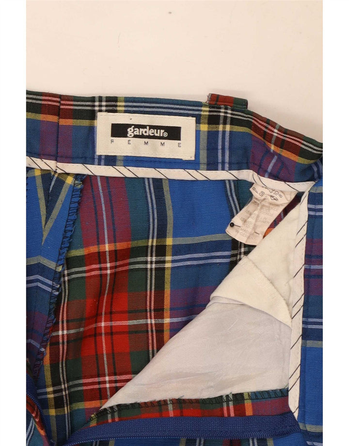 GARDEUR Damen Anzughose UK 12 Mittel W28 L29 Mehrfarbig kariert