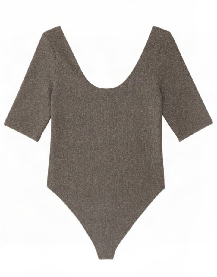 Zara Damen-Body UK 14 Large Grau Elastan