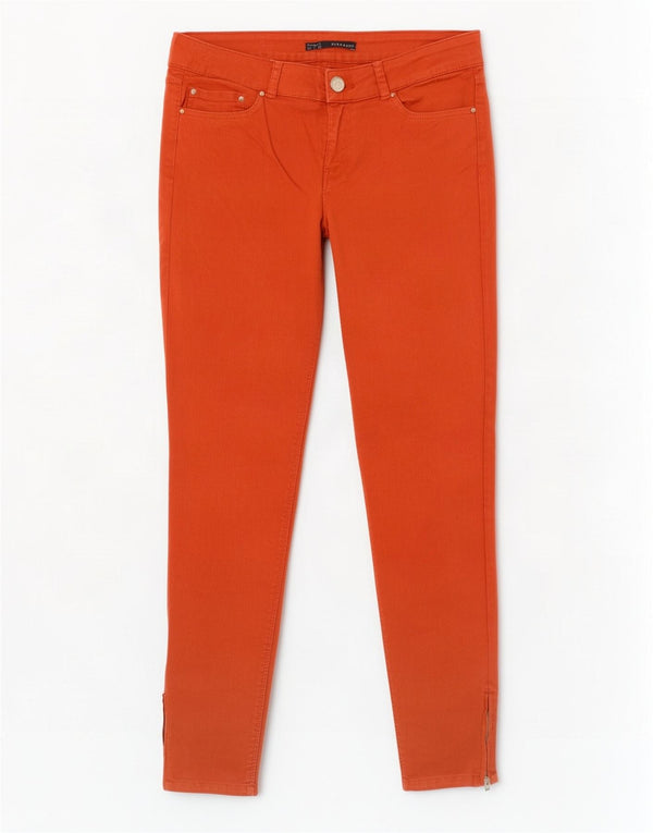 Zara Damen Skinny Jeans EU 40 Medium W30 L29 Orange Baumwolle