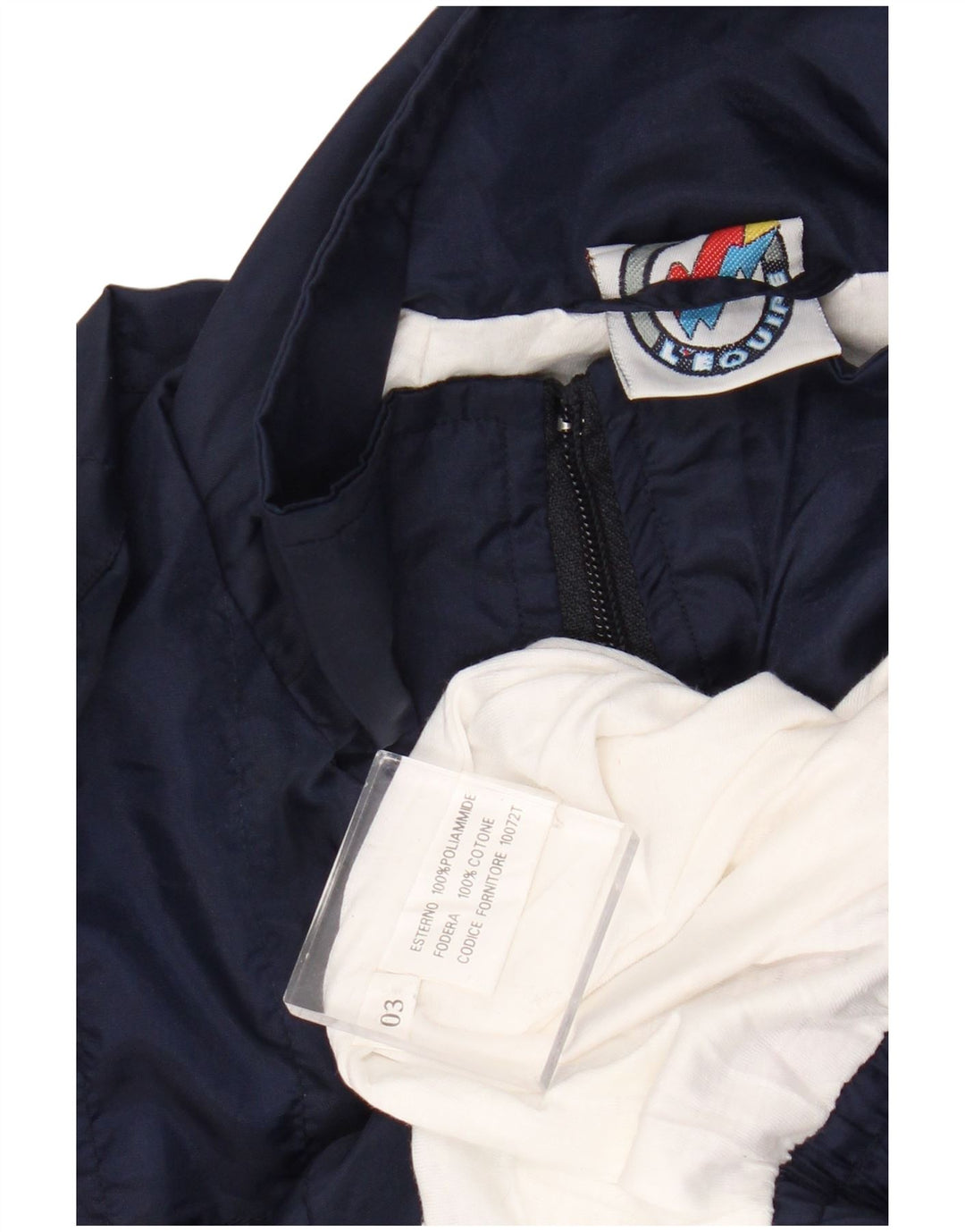 L'Equipe Herren-Trainingsanzug-Oberteil, Jacke, XL, Marineblau, Colourblock-Polyamid