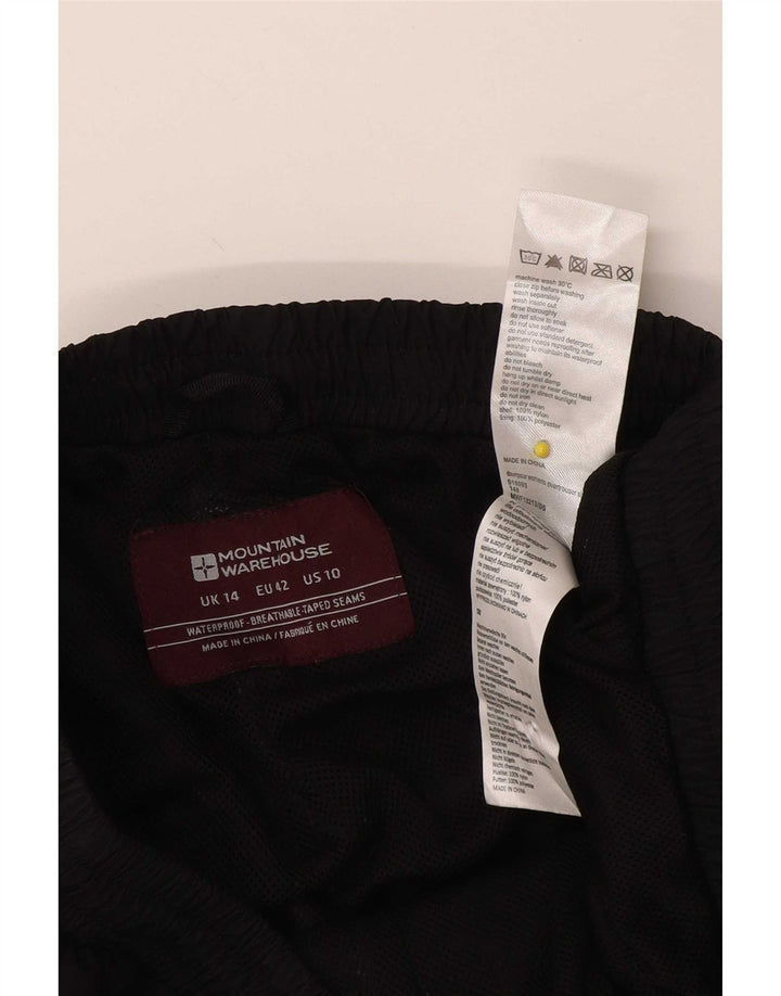 Wasserdichte Damenhose von Mountain Warehouse, UK 14, Größe L, aus schwarzem Nylon
