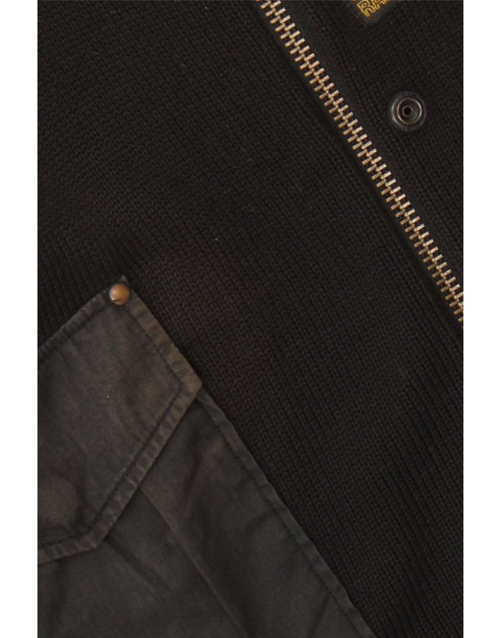 G-Star Herren-Cardigan mit durchgehendem Reißverschluss, mittelschwarz, Baumwolle
