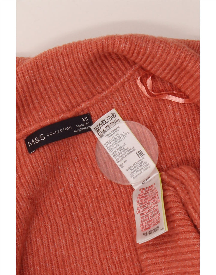 Marks & Spencer Damen-Strickjacke in Übergröße, Gr. 6, XS, Orange