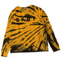 Dkny Damen-Sweatshirt, übergroß, mit Grafik, Gr. 10, Größe S, Gelb, Batikfärbung