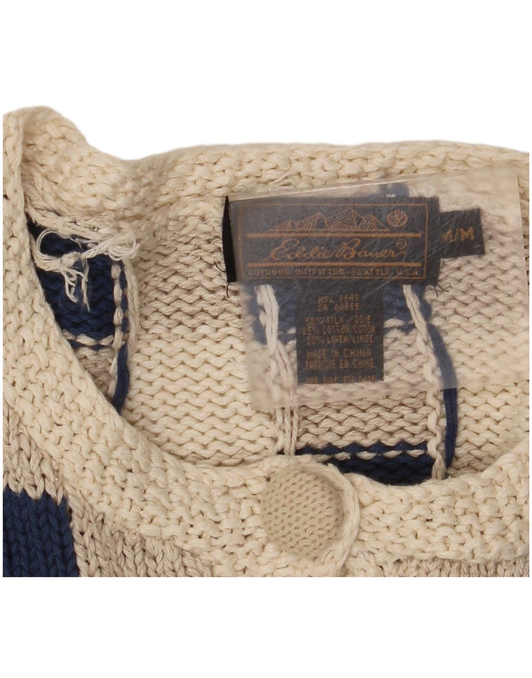 Eddie Bauer Damen Crop Cardigan Pullover UK 14 Mittelgrau karierte Seide