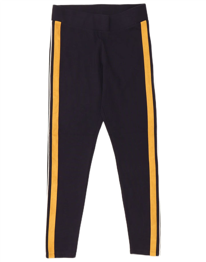 MARKS & SPENCER Damen-Leggings UK 12 Mittelmarineblaue Colourblock-Viskose