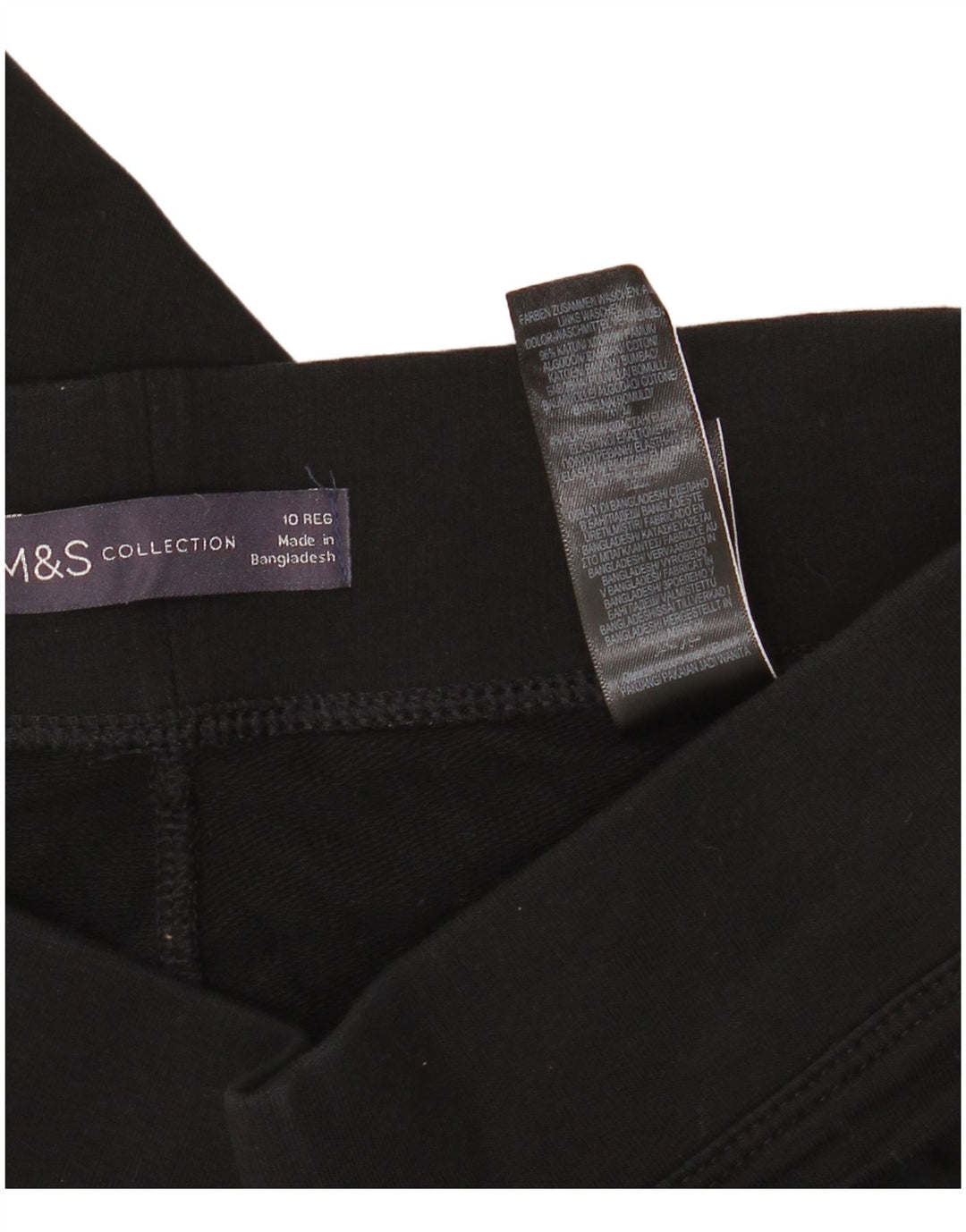 MARKS & SPENCER Damen-Trainingshose, Größe S, UK 10, Schwarz, Baumwolle