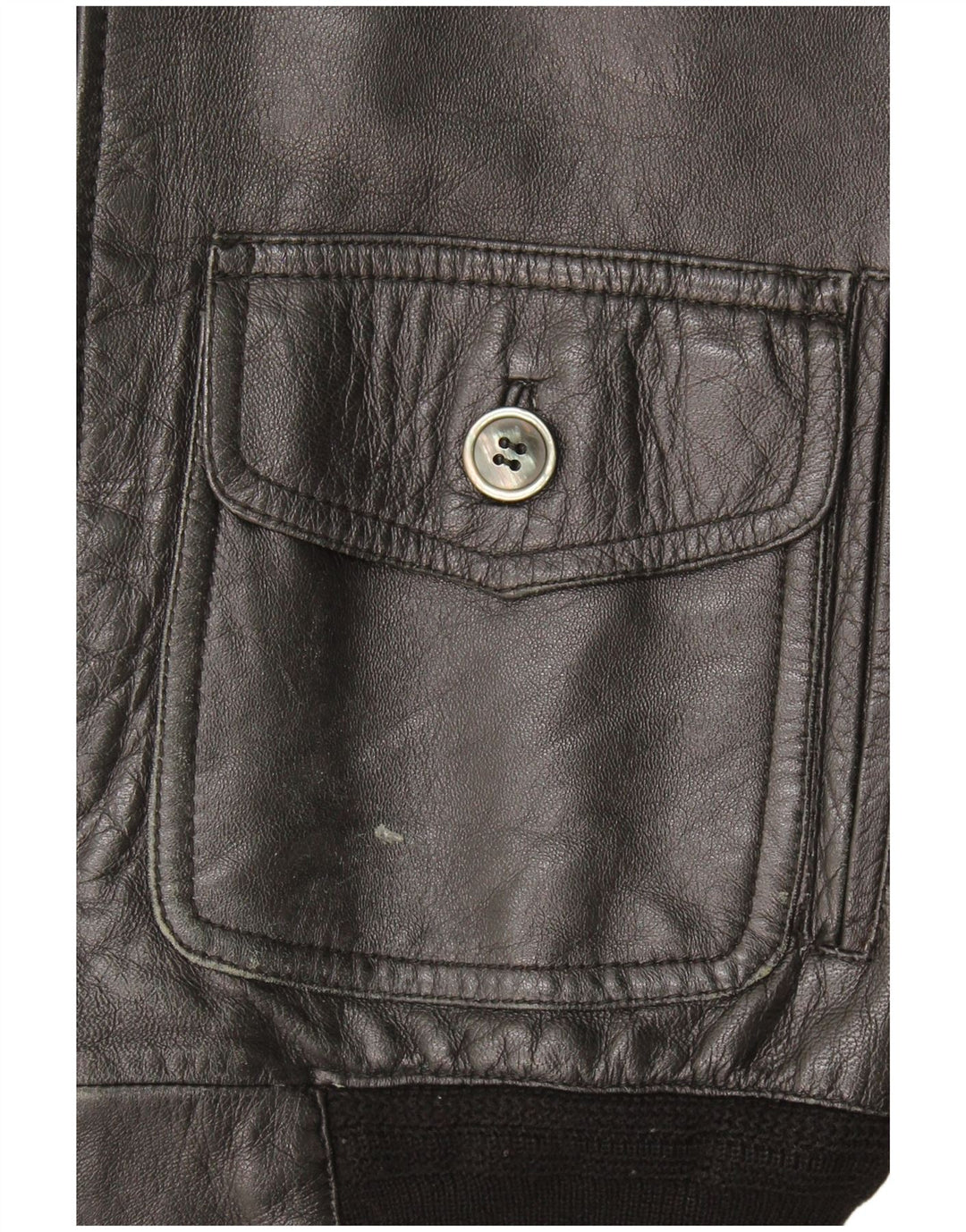 Vintage Herren Lederweste UK 36 Kleines schwarzes Leder