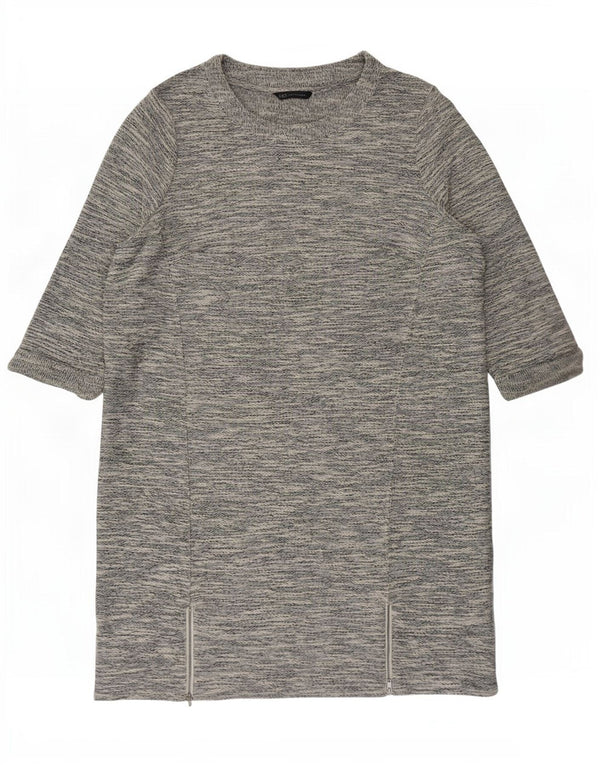Marks & Spencer Damen Etuikleid mit 3/4-Ärmeln, UK 20 2XL, Grau meliert