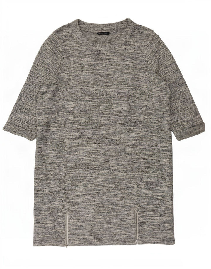 Marks & Spencer Damen Etuikleid mit 3/4-Ärmeln, UK 20 2XL, Grau meliert