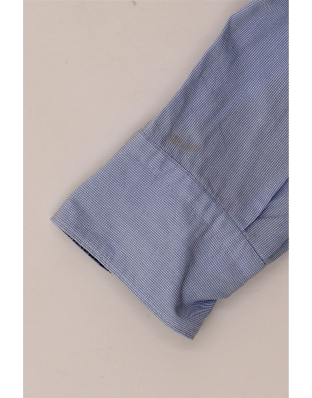 MASSIMO DUTTI Herrenhemd Mittelblauer Gingham-Karo