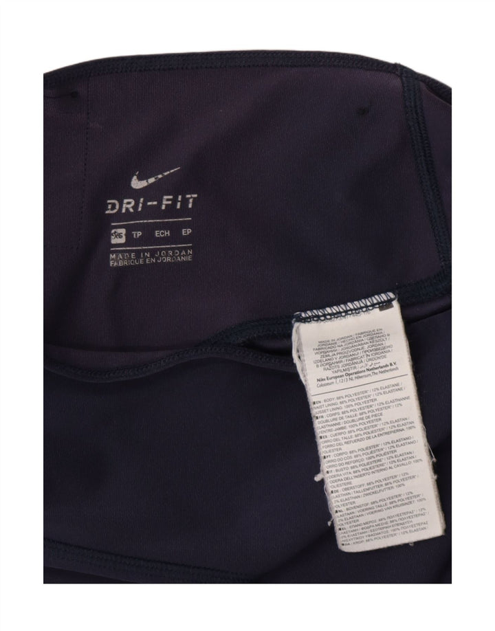 NIKE Damen Dri Fit Leggings UK 6 XS Marineblau Polyester
