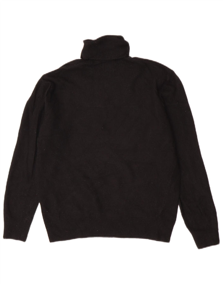 Zara Damen-Pullover mit Rollkragen, UK 14, mittelschwarze Wolle