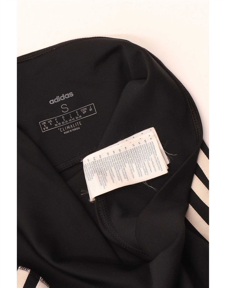 Adidas Damen Climalite Leggings UK 8/10 Small Schwarz Polyester