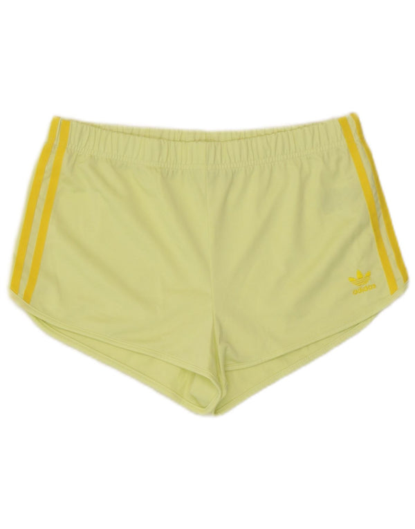 Adidas Damen Sportshorts UK 12 Mittelgelbes Polyester