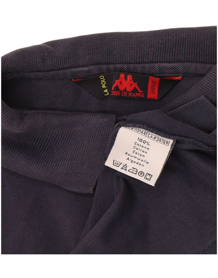 Kappa Herren-Poloshirt, große marineblaue Baumwolle