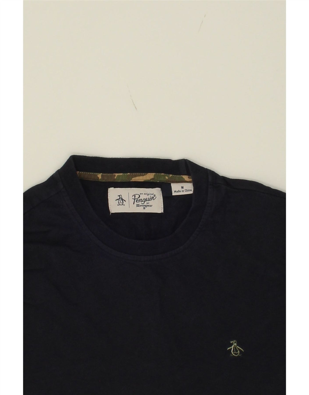 PENGUIN Mens Sweatshirt Jumper Medium Navy Blue Cotton Vintage Penguin and Second-Hand Penguin from Messina Hembry 