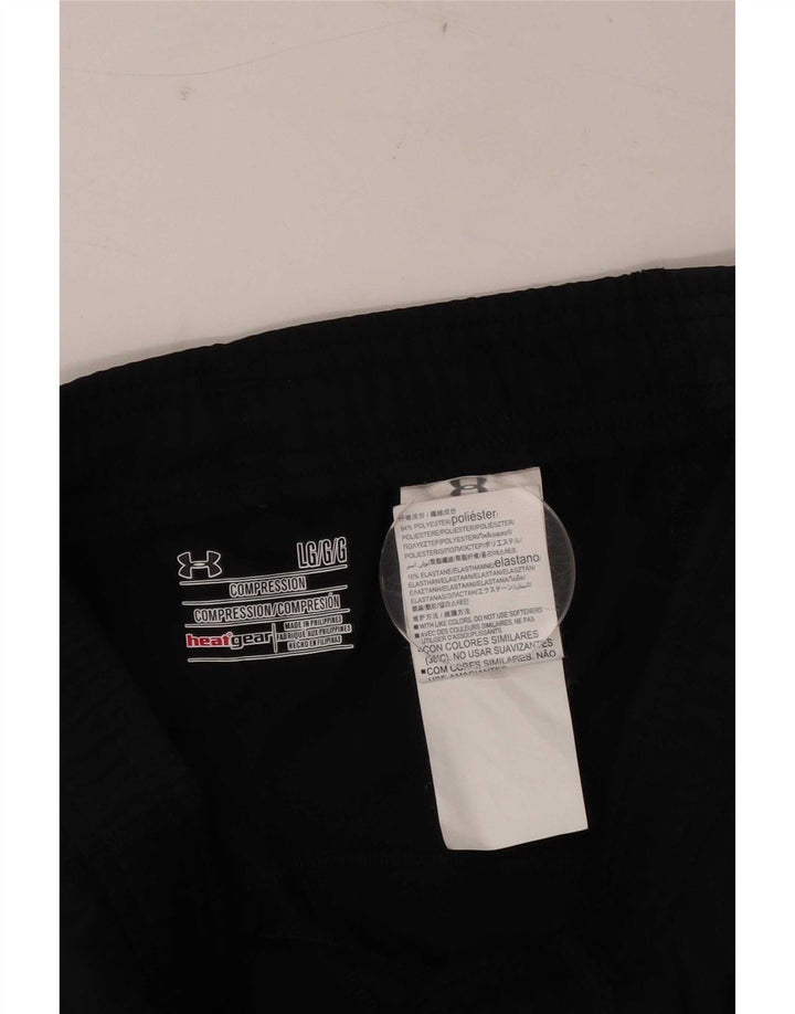 Under Armour Damen Heat Gear Leggings UK 16 Large Schwarz Polyester