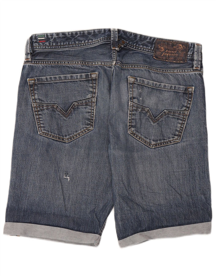 Diesel Herren-Jeansshorts W34, große blaue Baumwolle